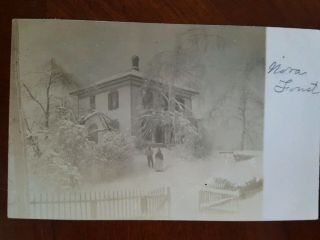 1912 Rppc Meadville Pa Nora At Residence Home With Papa Real Photo Pc
