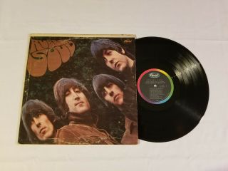 The Beatles ‎– Rubber Soul 1965 Vinyl Record T - 2442 Mono Vg,