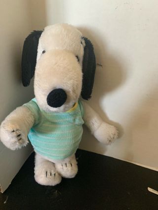 Vintage 1968 Peanuts Snoopy Plush Stuffed Animal Toy But 10 "