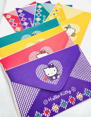 Vintage Hello Kitty Sanrio Stationery Envelopes 1994
