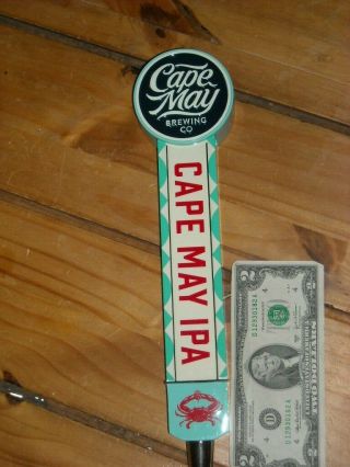 Cape May Brewing Co.  Tap Handle Jersey Draft Beer Crab Dbl Sided