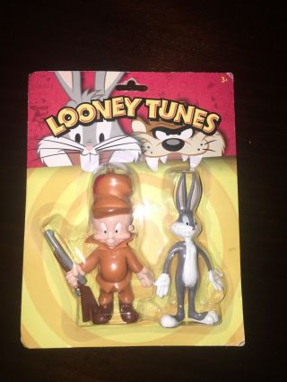 Looney Tunes Bugs Bunny & Elmer Fudd Bendable Action Figures