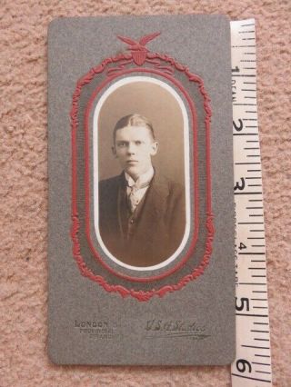 Edwardian Gentleman = Framed Portrait Photo - Over 100 Years Old