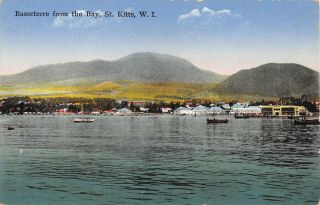 Basseterre,  St.  Kitts,  Bwi,  Town View From The Harbor,  Losada Pub Dated 1936