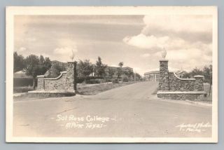 Sul Ross College Entrance Rppc Alpine Texas Vintage Photo Postcard 1930s