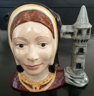 Royal Doulton Large Size Charachter Toby Jug " Catherine Of Aragon " D6643 7 " Tall