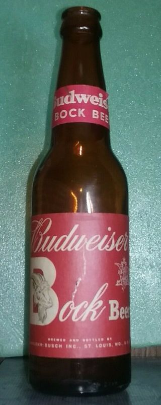 Budweiser Bock Beer Bottle Anheuser Busch Inc,  St.  Louis Mo.  Budweiser Beer