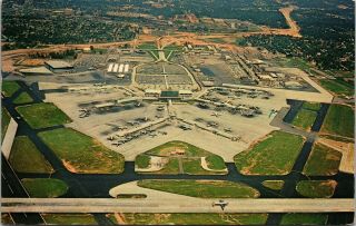 Postcard Ga Georgia Atlanta Airport Aerial View Unposted
