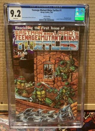Teenage Mutant Ninja Turtles 1 (1985 Mirage) Cgc 9.  2 Nm - Fourth Printing Tmnt