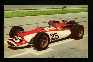 Car Auto Racing Vintage Postcard Indy 500 Indianapolis,  In Lloyd Ruby 1968