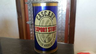 Vintage Cascade Export Stout Flat Top Beer Tin Can