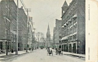 A Quiet Day On Henry Street,  Binghamton,  York Ny 1907