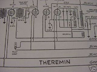 Rca Theremin Schematic & Service Notes 1930 