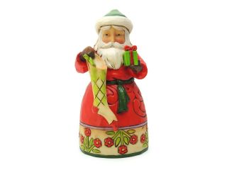 Jim Shore Pint Sized Santa Christmas Stocking And Present Figurine 4034369