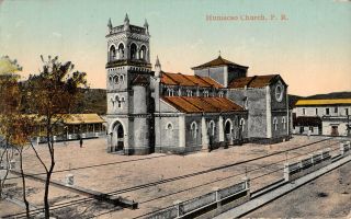 Humacao,  Puerto Rico Church & Plaza F.  Liebig Co. ,  Pub.  1919