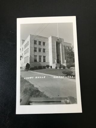 Vintage Rppc Court House Cooper Texas Photo Postcard