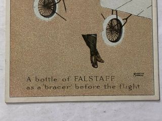 1907 - 12 Falstaff Beer Pre - Prohibition Postcard by Valentine Sandberg Lady - Plane 2