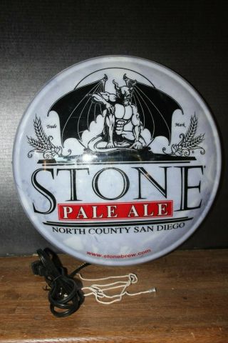 Awesome Round " Stone Pale Ale " 16 " Across,  Lighted Beer Pub Sign
