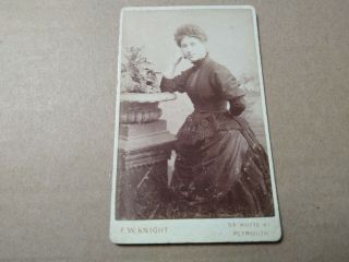 Cdv Carte De Visite Of A Lady By F W Knight Of Plymouth