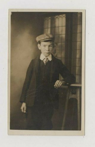 Vintage Photo Children Boy Flat Cap Fashion Portsmouth D262