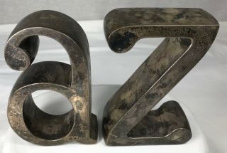 a z Bookends Heavy Metal with Patina Industrial Made in India 6 