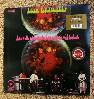 Iron Butterfly In - A - Gadda - Da - Vida Psychedelic Splatter Colored Vinyl Lp 2017