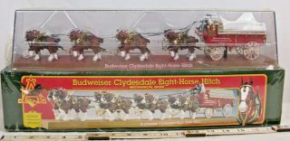 Ertl Budweiser Clydesdale Eight Horse Hitch Bank 1995
