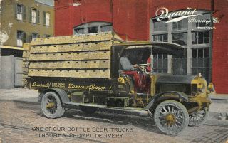 Troy Ny Quand Brewing Company Delivery Truck Postcard