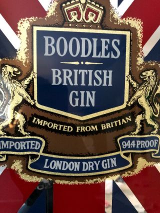 Boodles British Gin Imported Bottled in England Bar Mirror Sign 2