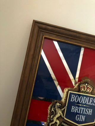 Boodles British Gin Imported Bottled in England Bar Mirror Sign 3