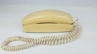 Vintage Corded Phone At&t Trimline 210 Touch Tone Wall/desk Beige