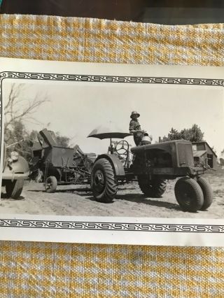 Vintage Photo Allis Chalmers Tractor Pulling Allis Combine