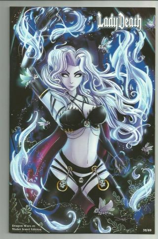 Lady Death Dragon Wars 1,  Violet Jewel Edition,  69 Copies,  Coffin Comics 6/2018