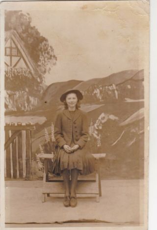 Old Vintage Photo Young Woman Girl Fashion Charles Howell Blackpool W9