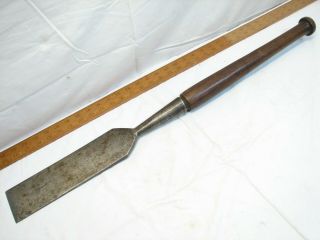 Early P.  S&w Timber Framing Slick Chisel Wood Tool 3 " Boat Makers Carpenters