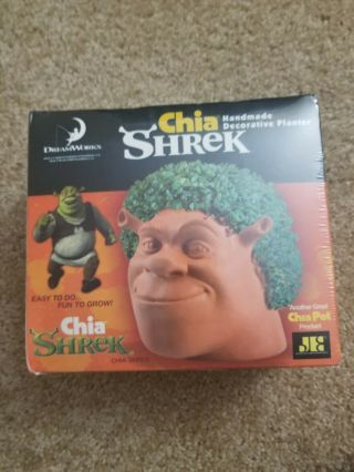 Shrek Ogre Chia Pet Head Vintage 2004 Planter Kit Dreamworks