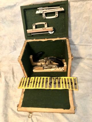 Record Plough Planes (2) With 18 Cutters In Storage Box