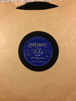 Ambrose Hors D’Oeuvres Record Album Victrola 78 rpm 10” London Records 2