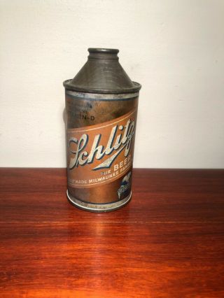 Schlitz Vitamin D Cone Top Beer Can From Milwaukee.  All Irtp
