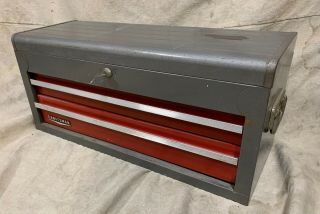 Vintage Craftsman 2 - Drawer Mechanics Top Chest Tool Box With Carry Tray (a45)