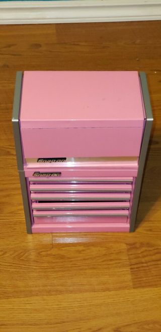Pink Snap On Miniature Tool Box / Jewelry Case