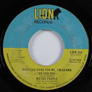 70s Soul 45 WE THE PEOPLE Making My Daydream Real LION HEAR 2