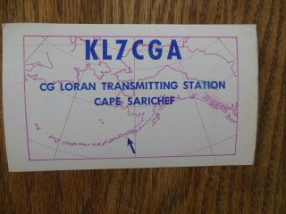 Kl7cga Cape Sarichef Aleutian Islands,  Alaska Usa 1965 Qsl Card