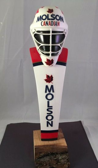 Molson Canadian Hockey Goaltender Beer Tap Handle Figural Goali Beer Tap Handle