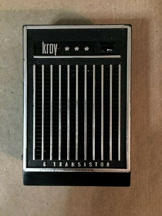 Vintage Kroy 6 - Transistor Radio,  Circa 1960 