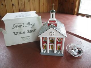 Dept.  56 Snow Village " Colonial Church "