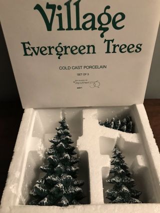 Dept.  56 Village Evergreen Trees Set Of 3 Scenery Trees 5205 - 1 Dickens Heritage