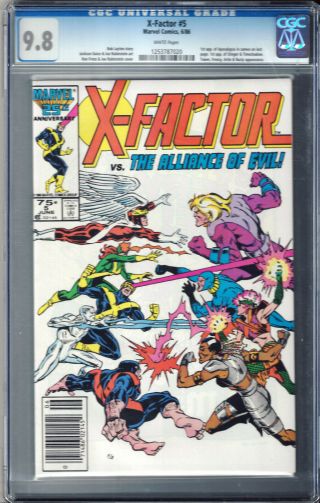 X - Factor 5 (marvel 6/86) Cgc 9.  8 W (1st Cameo App Of Apocalypse) X - Men