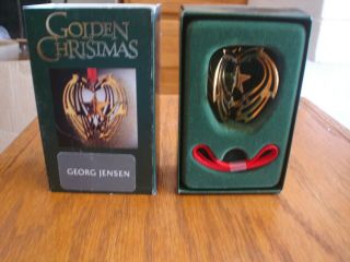 Georg Jensen Holiday Ornament 2000 Starry Sky Golden Christmas Made In Denmark