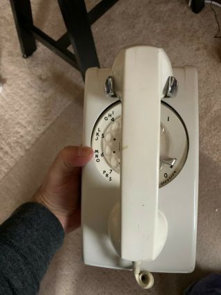 Vtg 1983 Western Electric Bell Systems Rotary Wall Mount Phone White